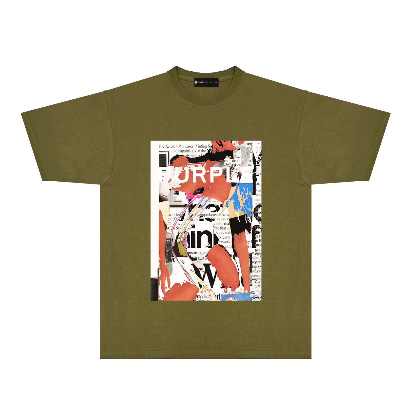 Purple Graffiti Poster Graphic T-Shirt Short Sleeve Casual Streetwear Tee PUR178