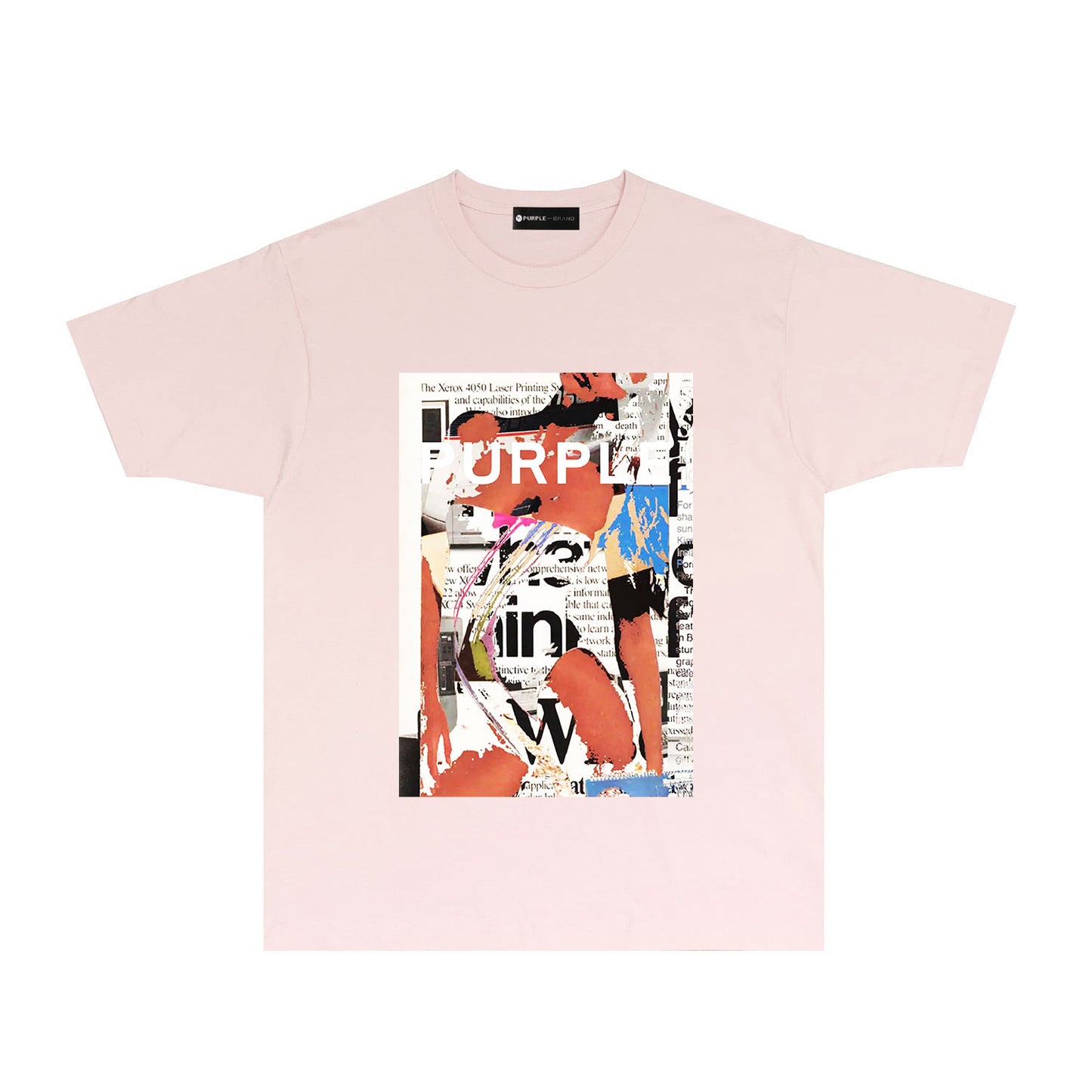 Purple Graffiti Poster Graphic T-Shirt Short Sleeve Casual Streetwear Tee PUR178