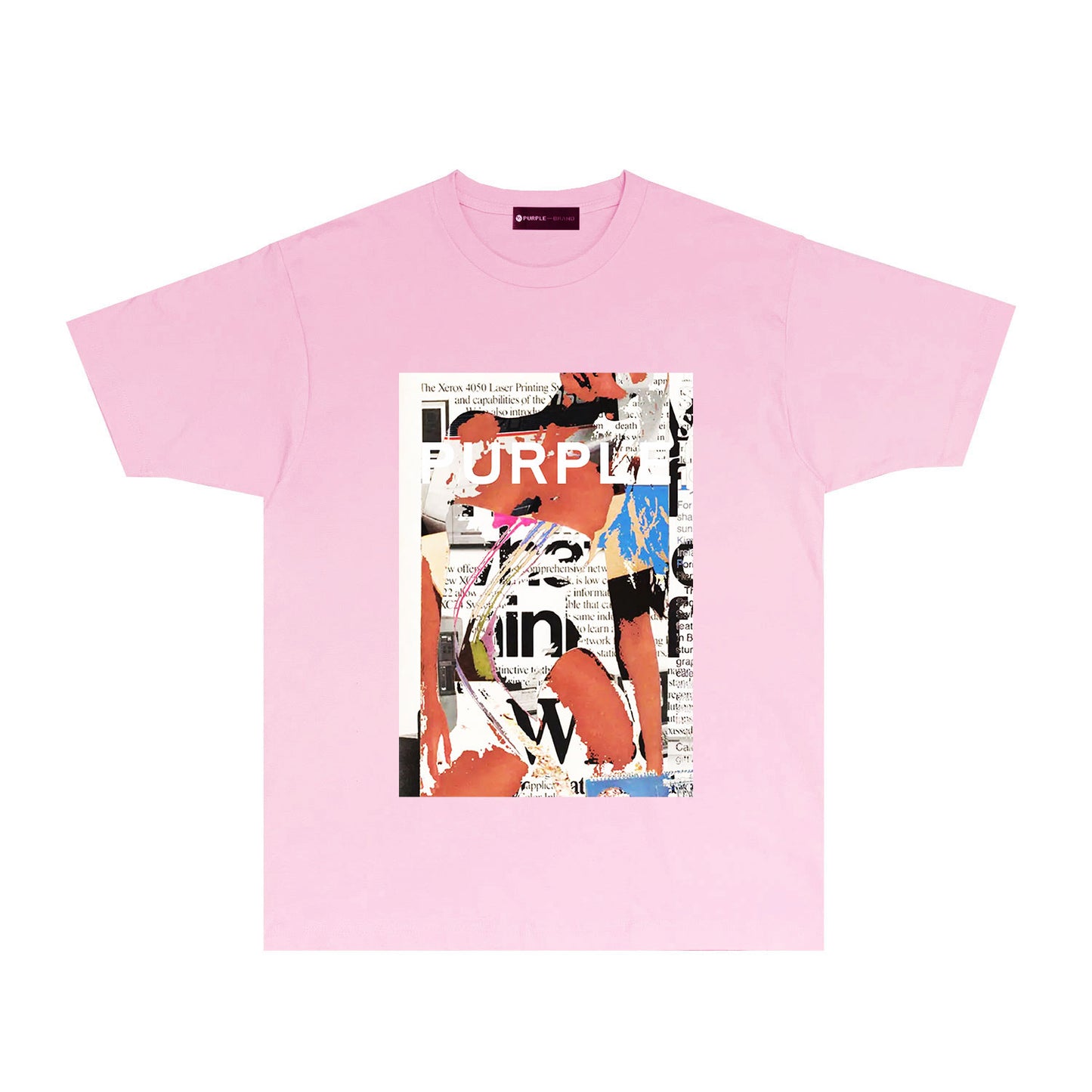 Purple Graffiti Poster Graphic T-Shirt Short Sleeve Casual Streetwear Tee PUR178