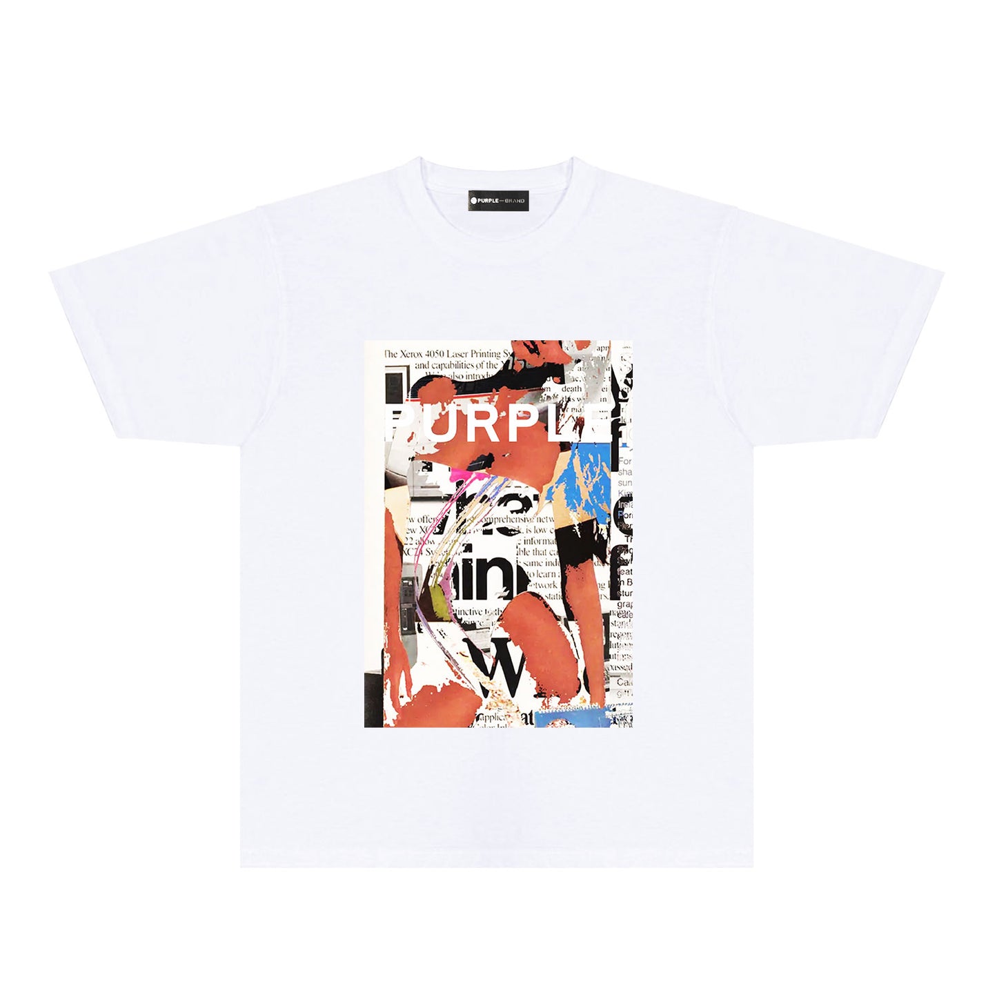 Purple Graffiti Poster Graphic T-Shirt Short Sleeve Casual Streetwear Tee PUR178