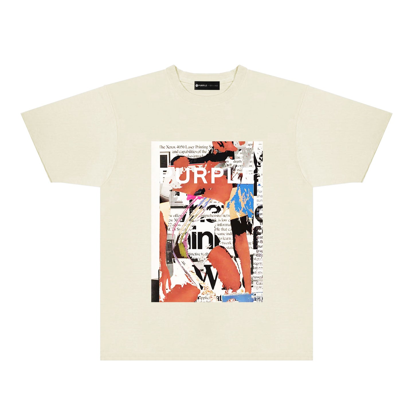 Purple Graffiti Poster Graphic T-Shirt Short Sleeve Casual Streetwear Tee PUR178
