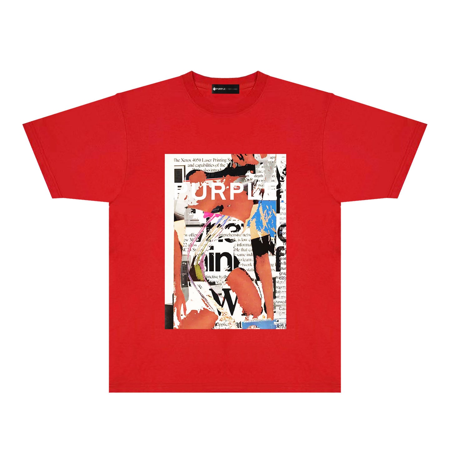 Purple Graffiti Poster Graphic T-Shirt Short Sleeve Casual Streetwear Tee PUR178