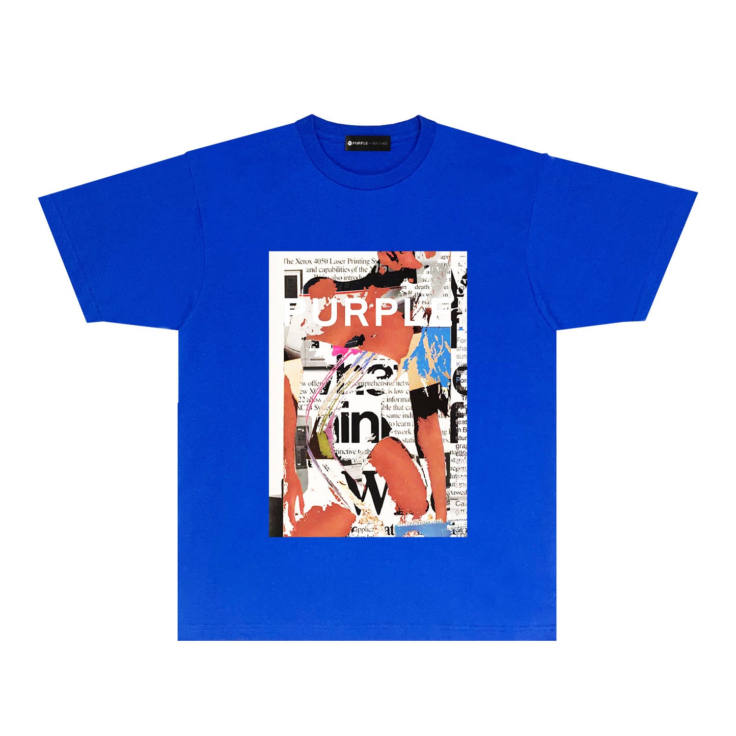 Purple Graffiti Poster Graphic T-Shirt Short Sleeve Casual Streetwear Tee PUR178