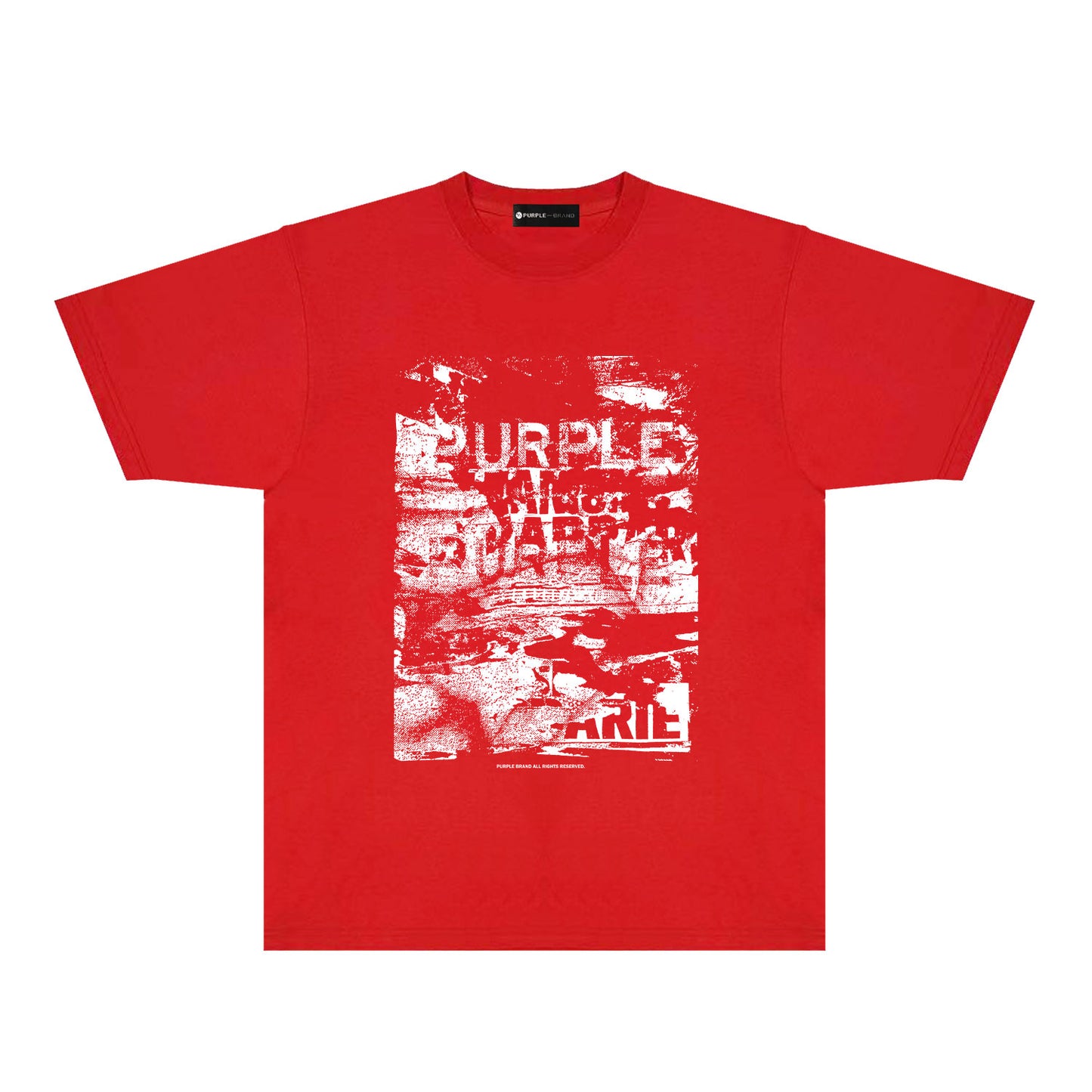 Purple Abstract Ink Blur Graphic T-Shirt Short Sleeve Casual Streetwear Tee PUR187