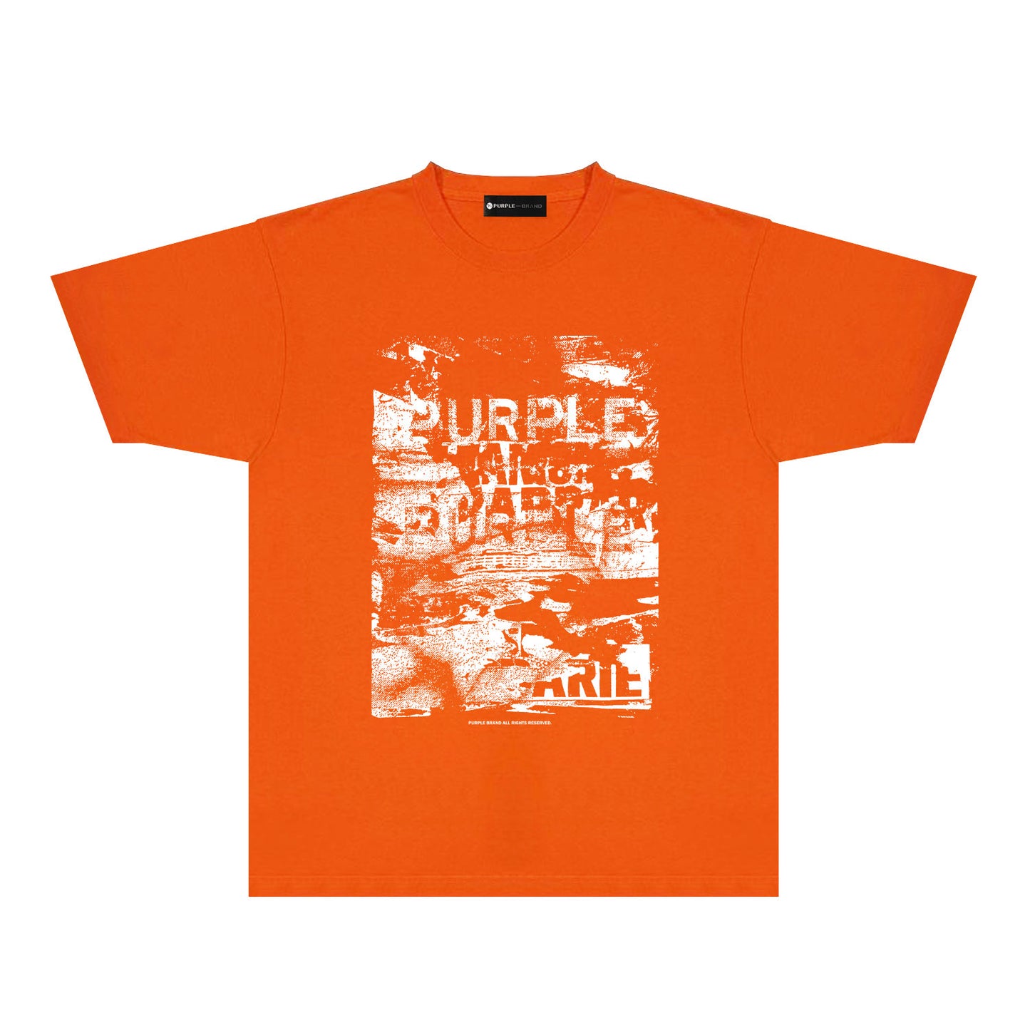 Purple Abstract Ink Blur Graphic T-Shirt Short Sleeve Casual Streetwear Tee PUR187