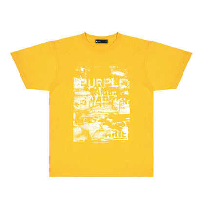 Purple Abstract Ink Blur Graphic T-Shirt Short Sleeve Casual Streetwear Tee PUR187