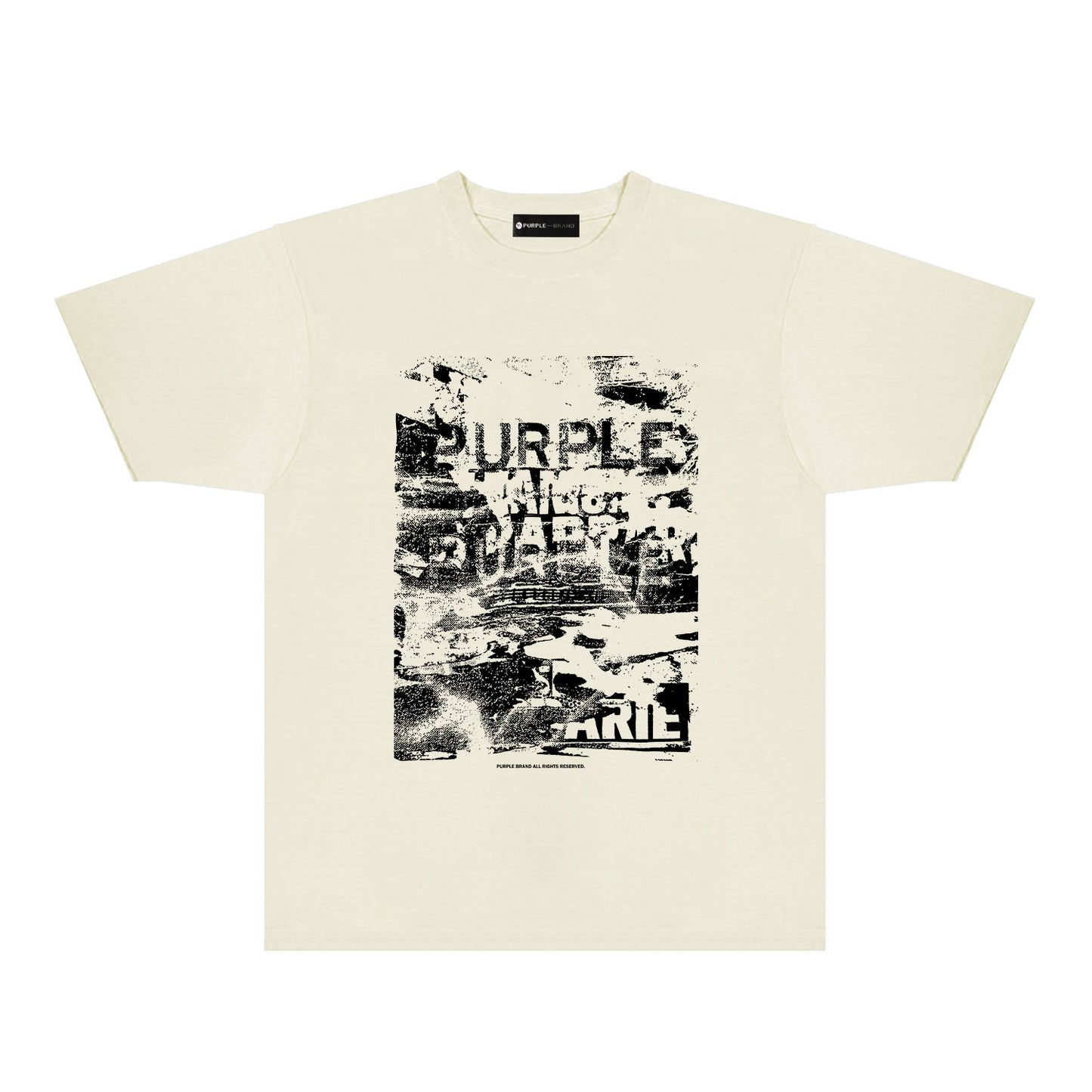 Purple Abstract Ink Blur Graphic T-Shirt Short Sleeve Casual Streetwear Tee PUR187